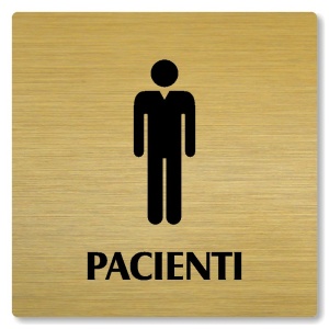 WC muži pacienti, 100x100mm, zlatá, Nevada